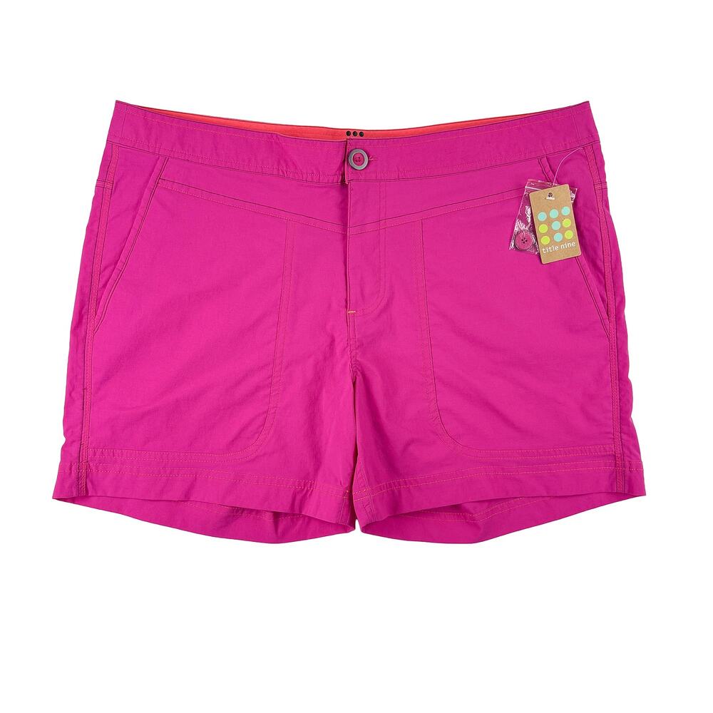 Title Nine Take-A-Hike Short NWT Women’s 14 Pink Trail Hiking Outdoor Stretch 5"